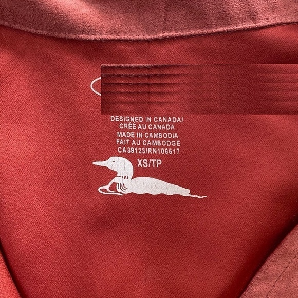 NORTHERN Reflections Burnt Orange Suede-Like Button Down Shirt - Picture 7 of 8